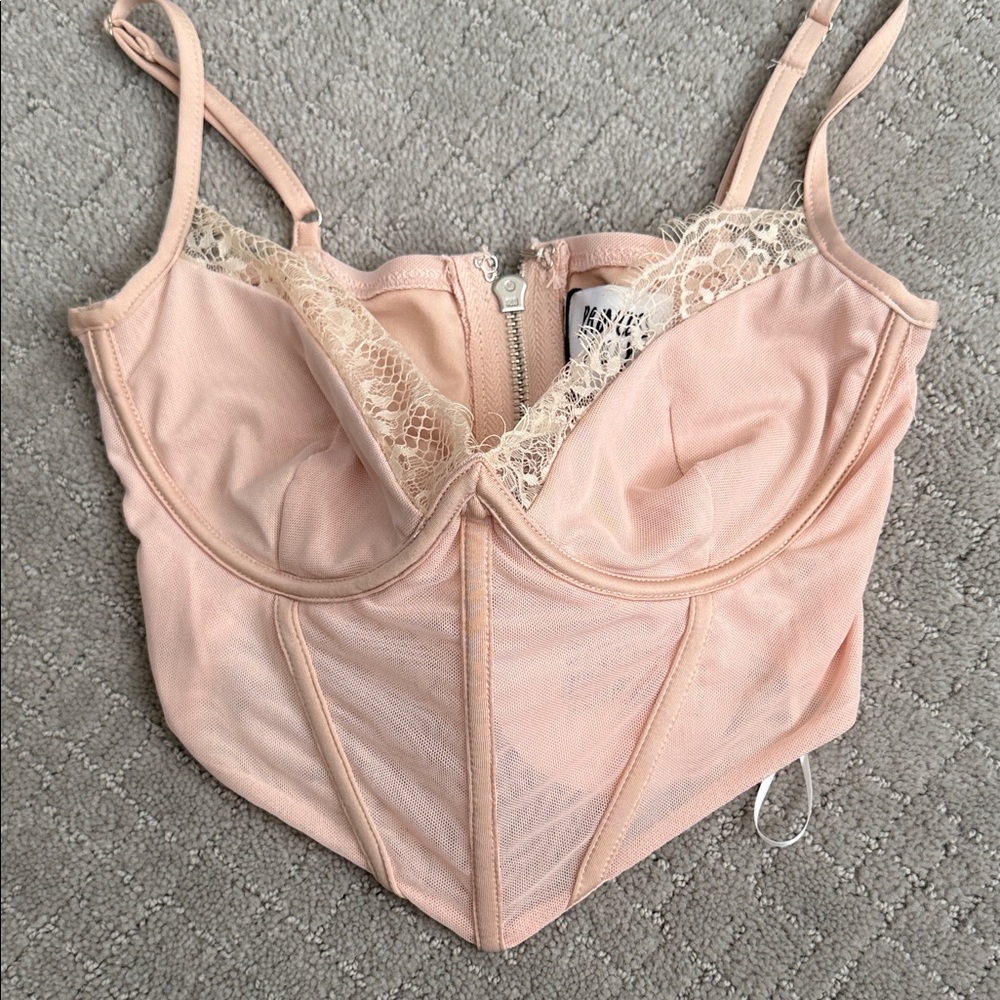 women’s Princess Polly Chosen One top - beige/nude size 0